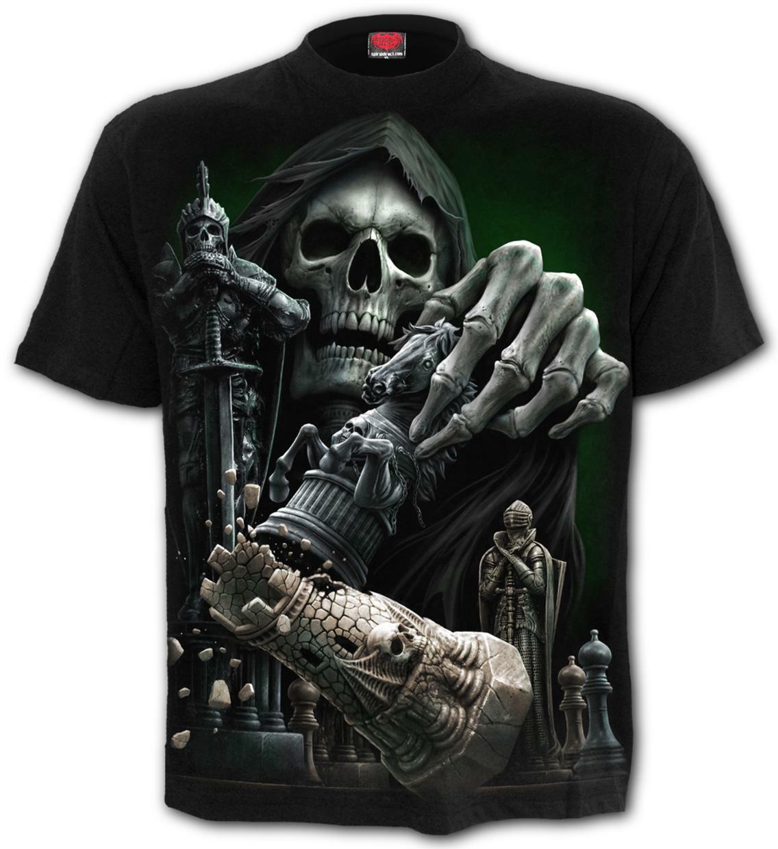 Spiral Direct Checkmate Grim Reaper Chess Knight Fantasy Gothic T Shirt T200M101