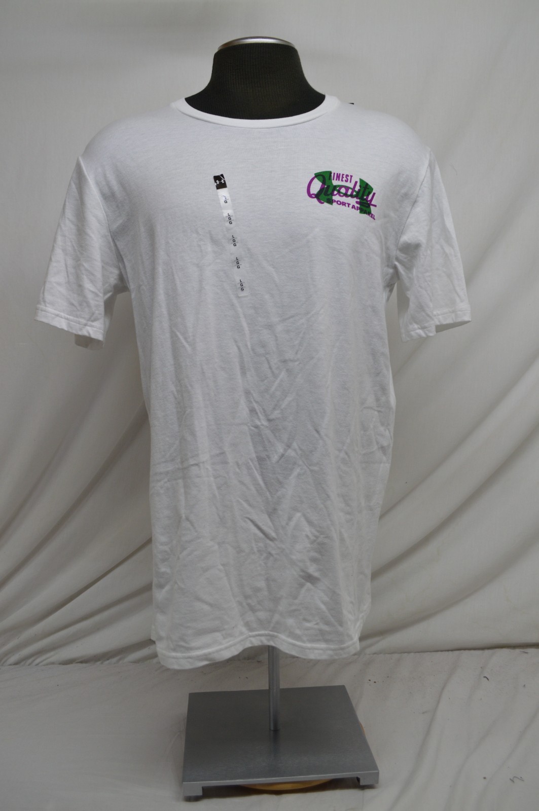 NEW Under Armour Men&rsquo;s Large Vintage Type T-Shirt White Loose NWT