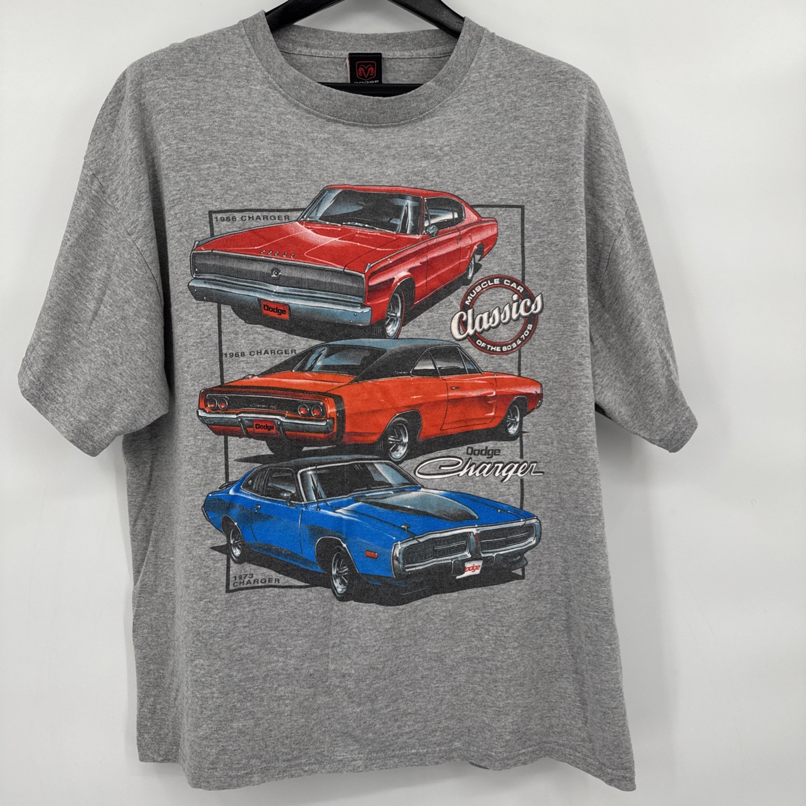 Vintage 90s American Muscle Dodge Charger T Shirt Classics Size XL Car Show