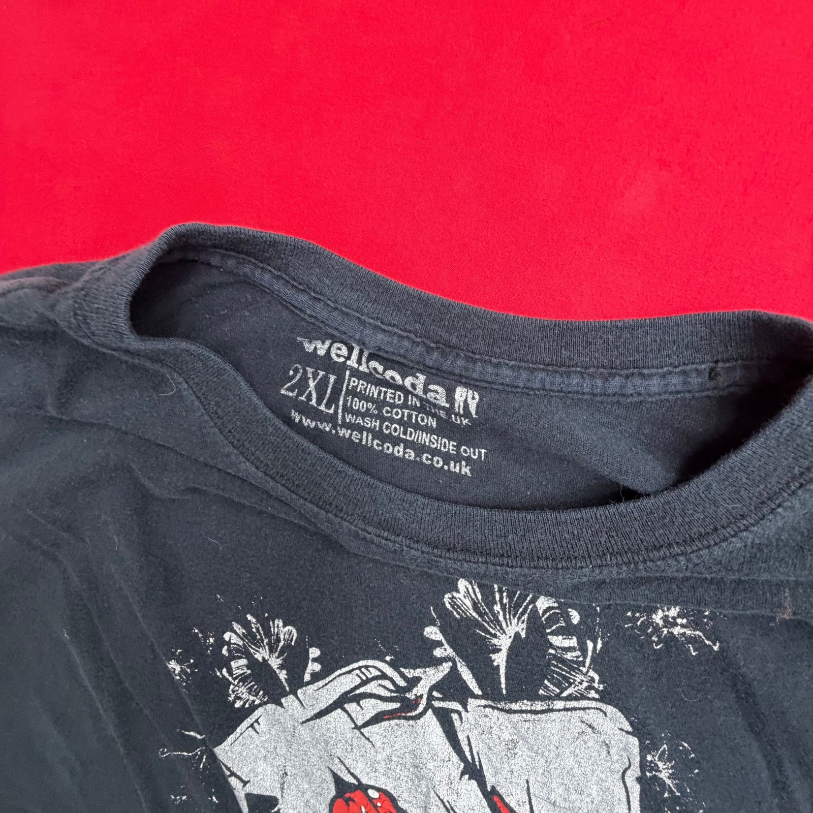 Vintage Y2K Dead Man&rsquo;s Hand Poker Skull and Aces Graphic T-Shirt SIZE XXL