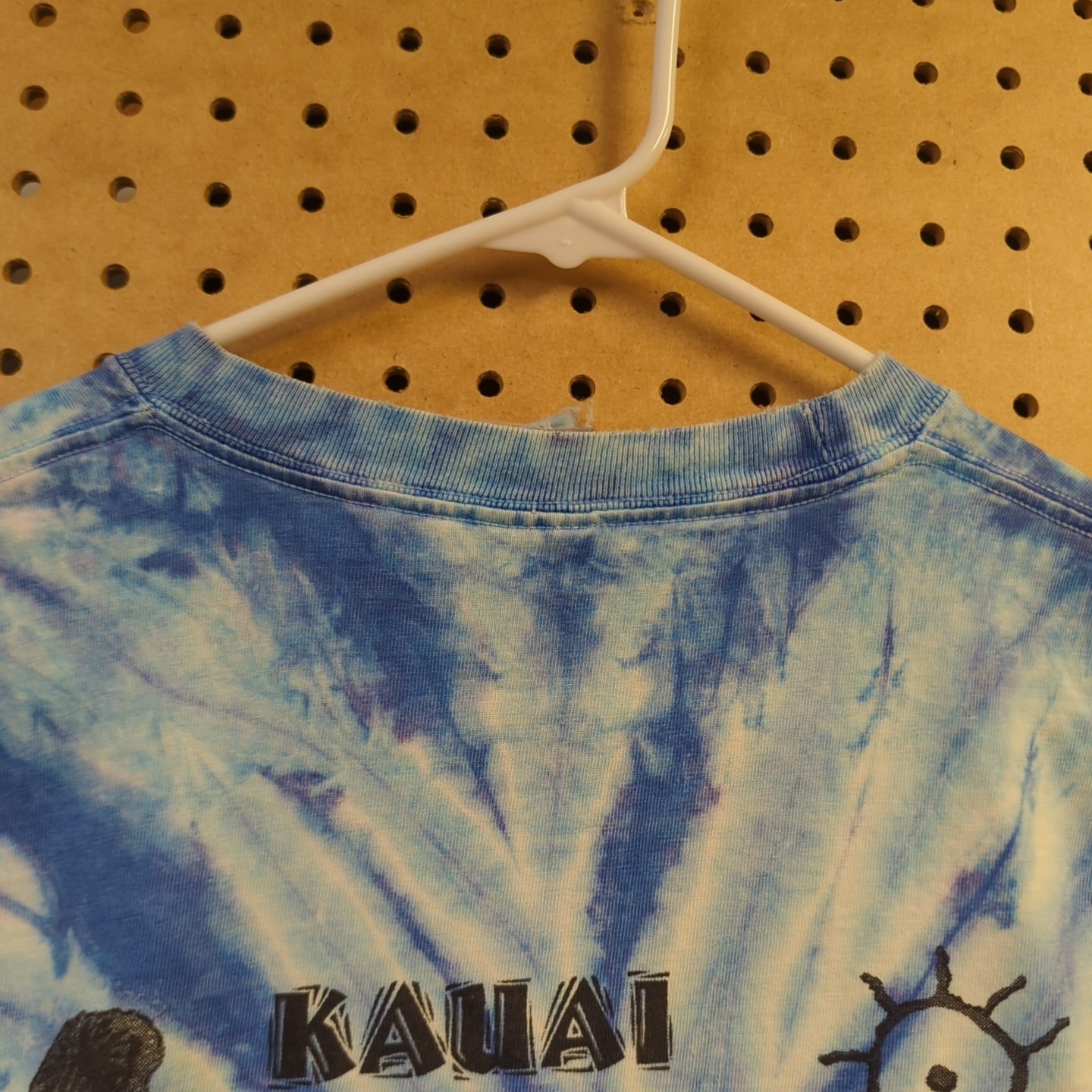 Vintage Red Dirt Hawaii Tie Dye Shirt, Men&rsquo;s Large, Blue, Back Hit, Hanes Beefy