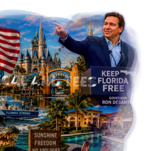 Vintage Looking Land of the Free Home of the Brave USA Florida T-Shirts Sm-2XL