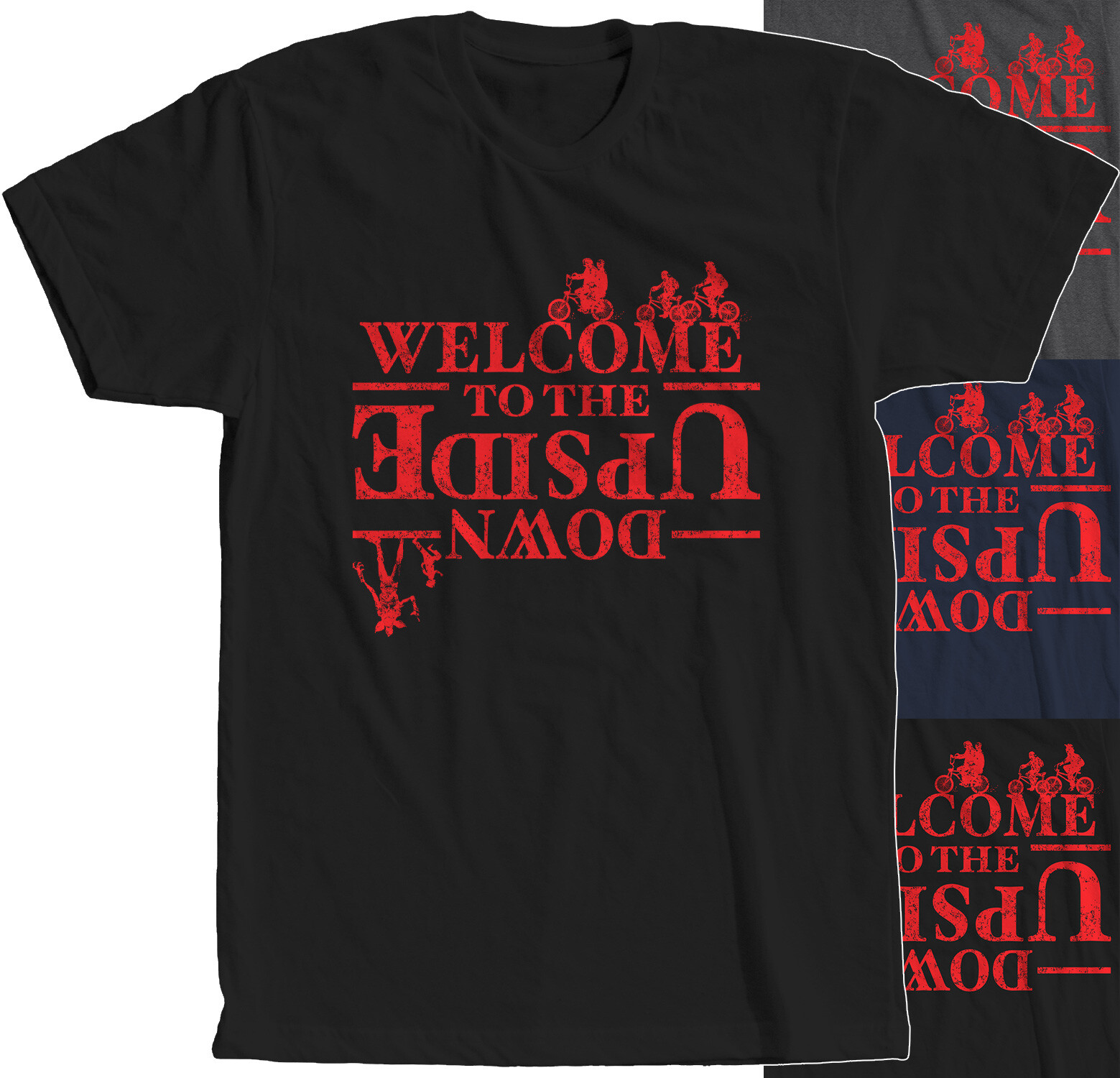 Welcome to the Upside Down Shadow Monster T-Shirt for Men