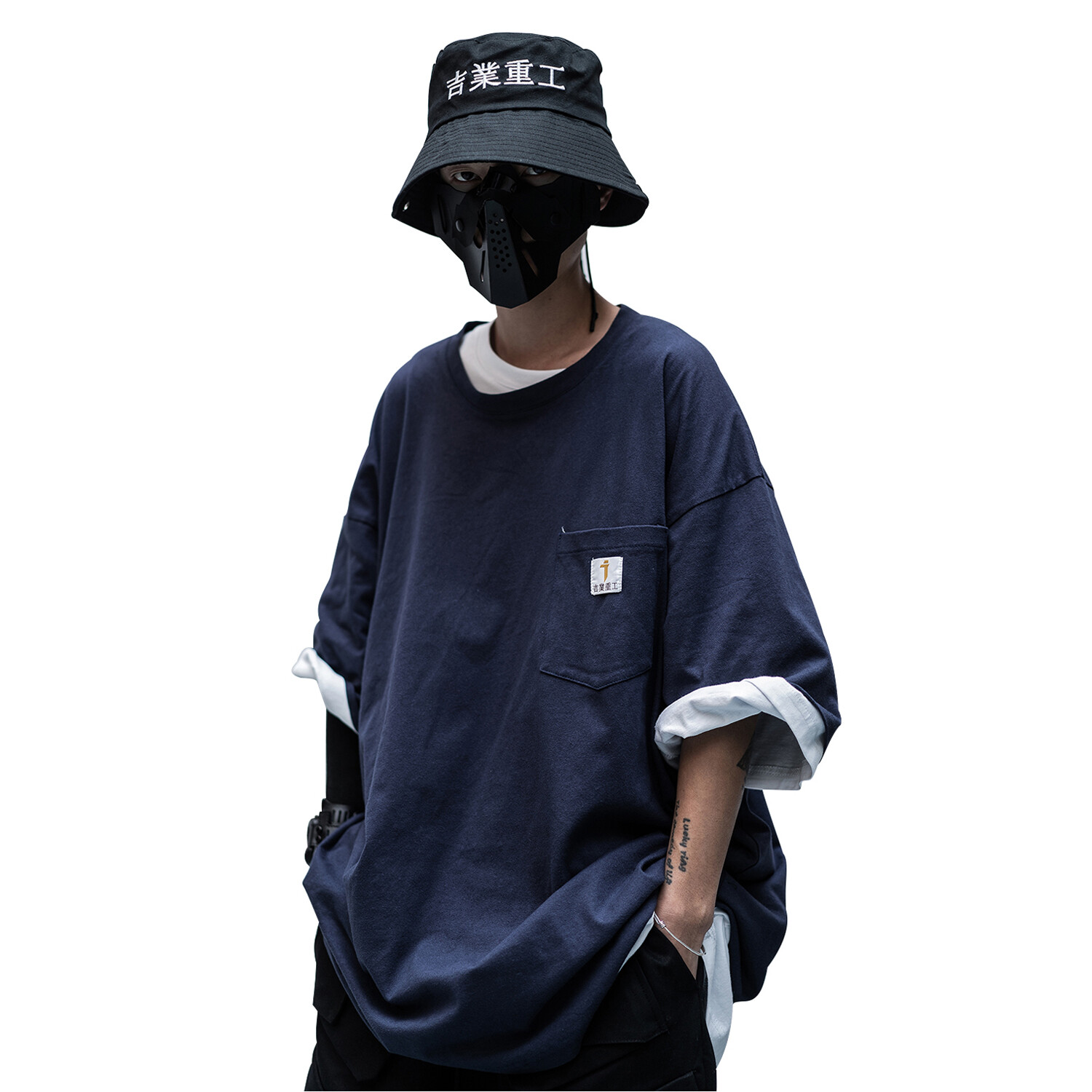 MFCT Men&rsquo;s Streetwear Urban Crewneck Relaxed T-shirt Half Sleeves Tee