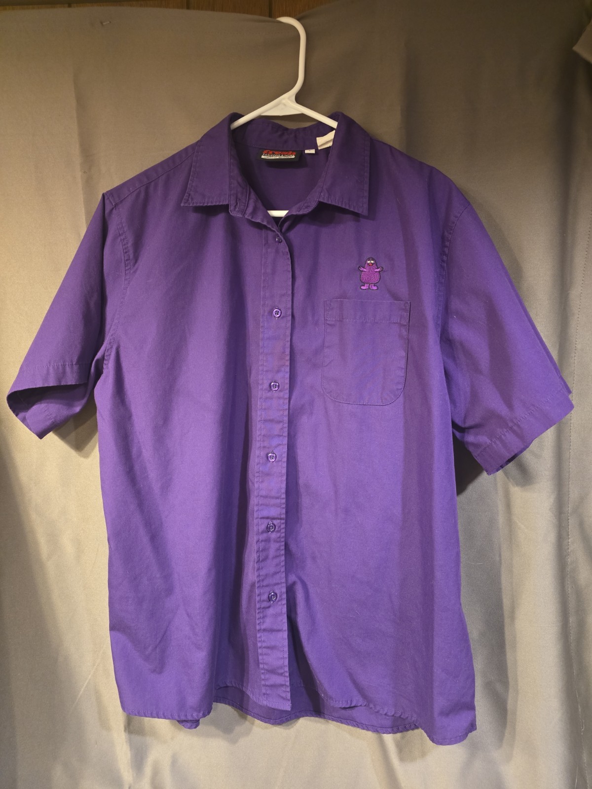 McDonald&rsquo;s Purple Grimace Button Up Shirt- LARGE