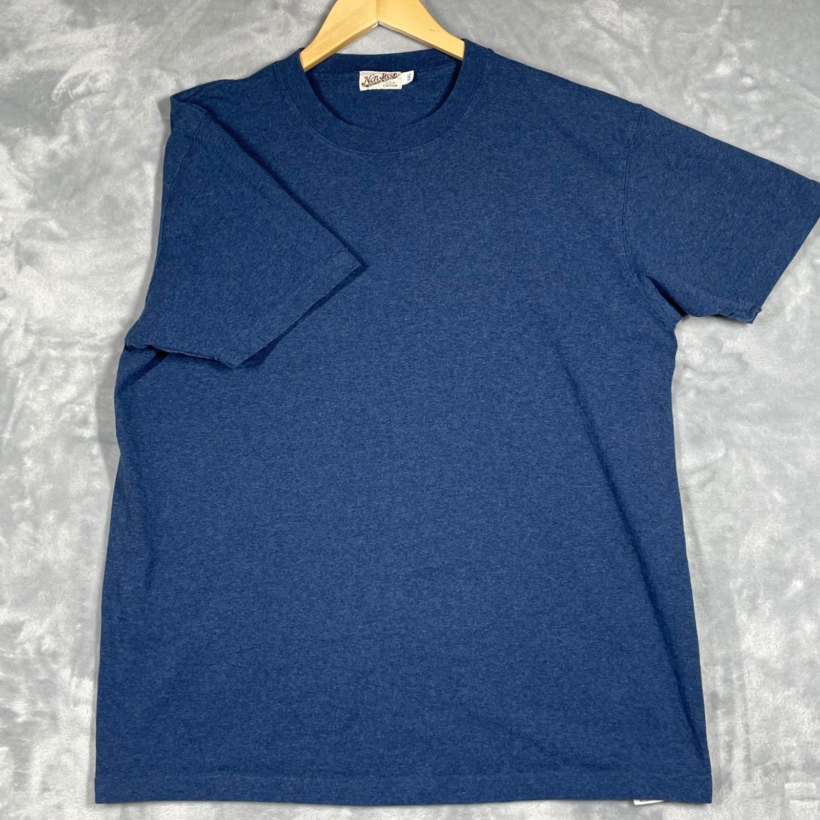 Non Stock Knitting Mill Mens XXL Blue USA Cotton Heavyweight T-Shirt 3660 NS