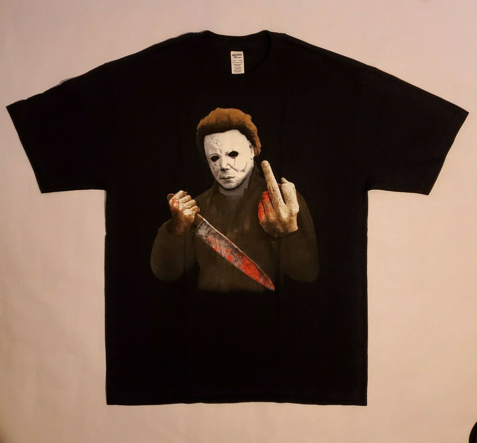 FREE SAME DAY SHIPPING New HALLOWEEN MICHAEL MYERS Giving Finger Shirt MEDIUM