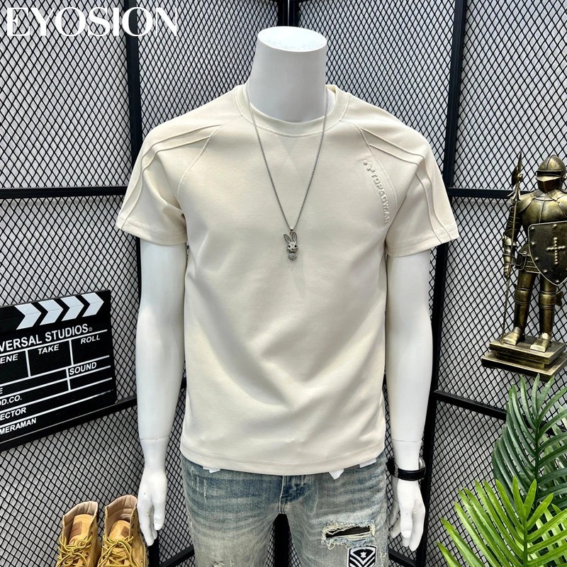 Premium Men&rsquo;s Cotton Short Sleeve Slim Fit Casual Crew Neck Fashion T-Shirt