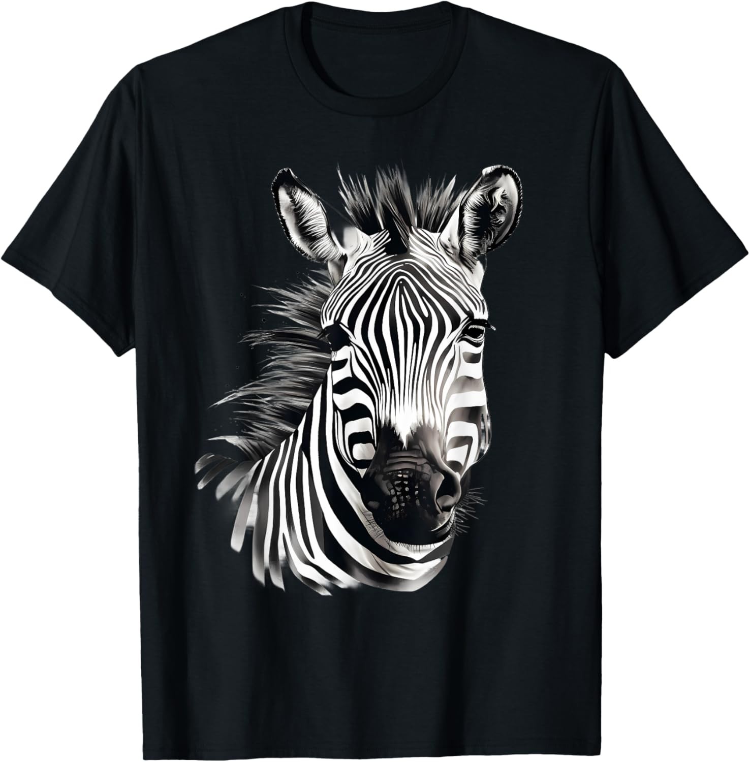 Zebra Animal Print Artwork Drawing Wildlife Nature Safari T-Shirt