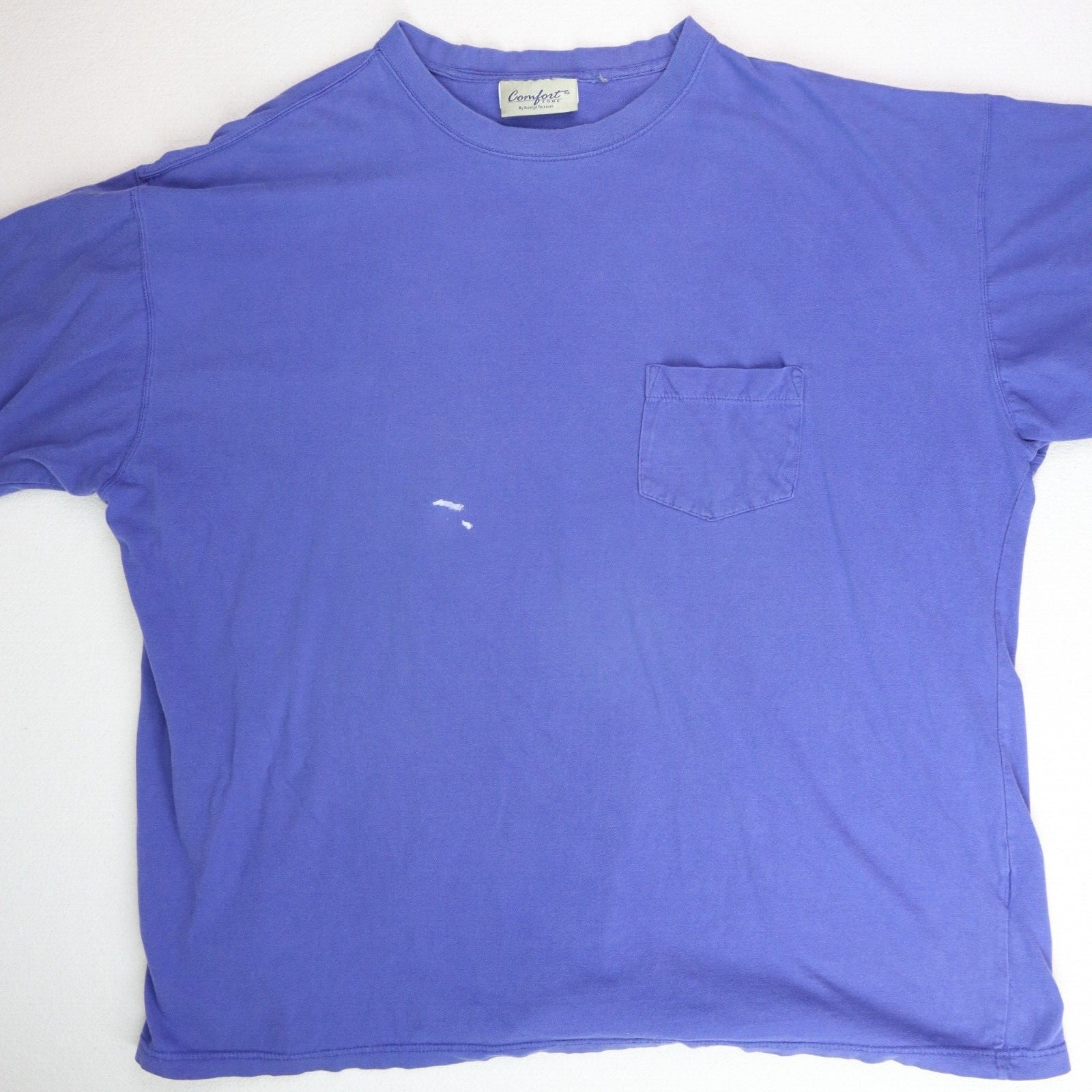 Mens Comfort Zone Pocket T Shirt 3X Distressed Paint Hole Flaw Short Sleeve 90s