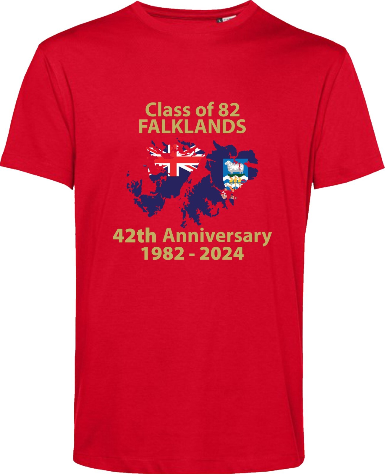 Class Of 82 Falkland Islands 42th Anniversary 1982-2024 T Shirt British Flag Top