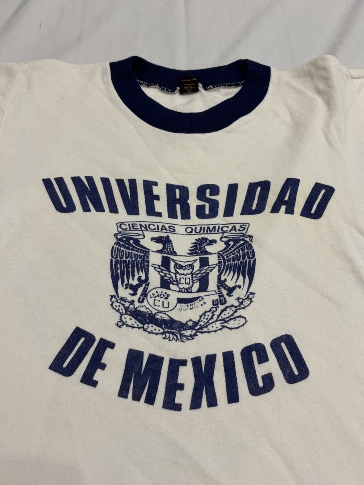 50s 60s 70s Mexican university T-shirt XS Ringer UNAM
