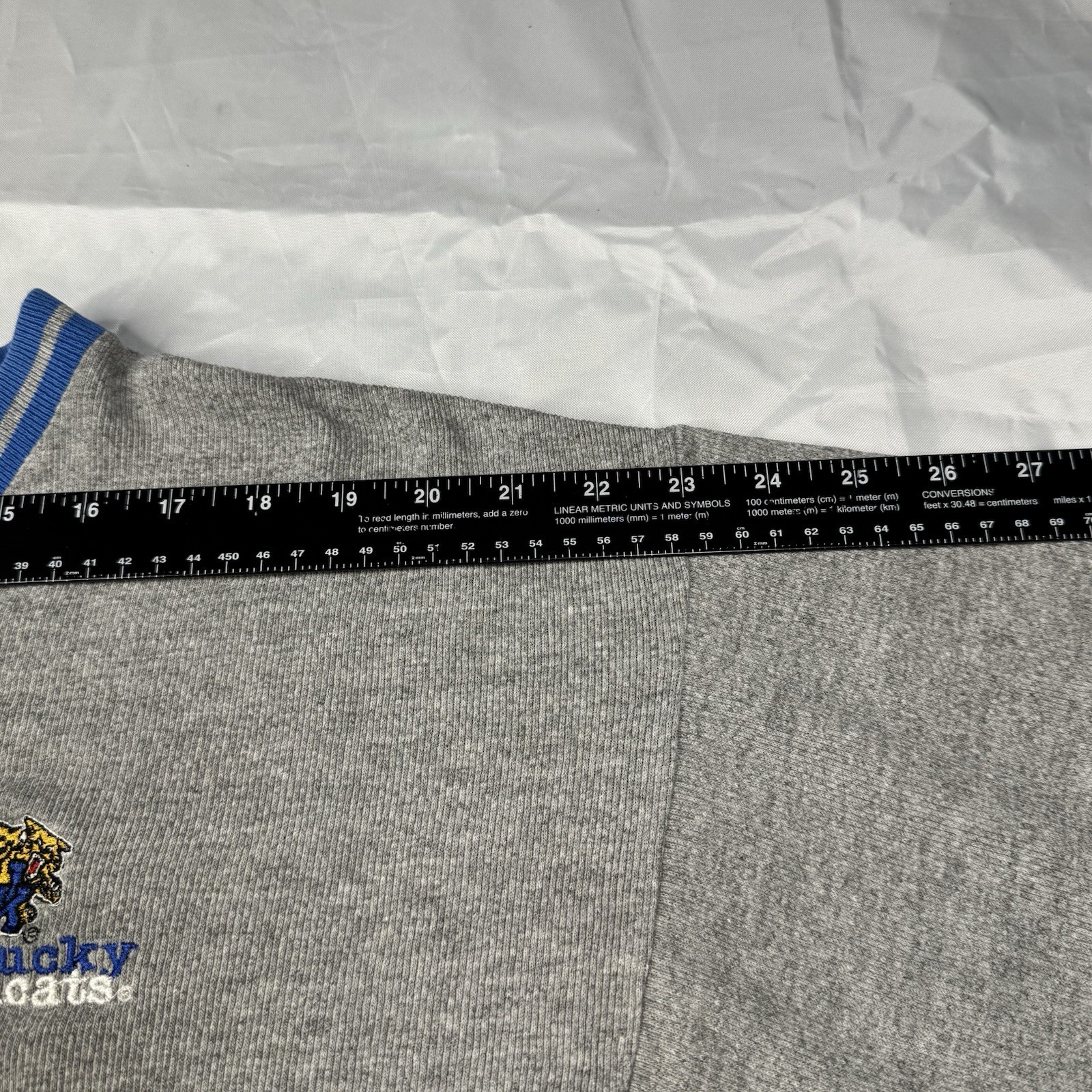 Vintage Kentucky Wildcats T-Shirt Banned Logo Gray V-Neck Savvy 90s