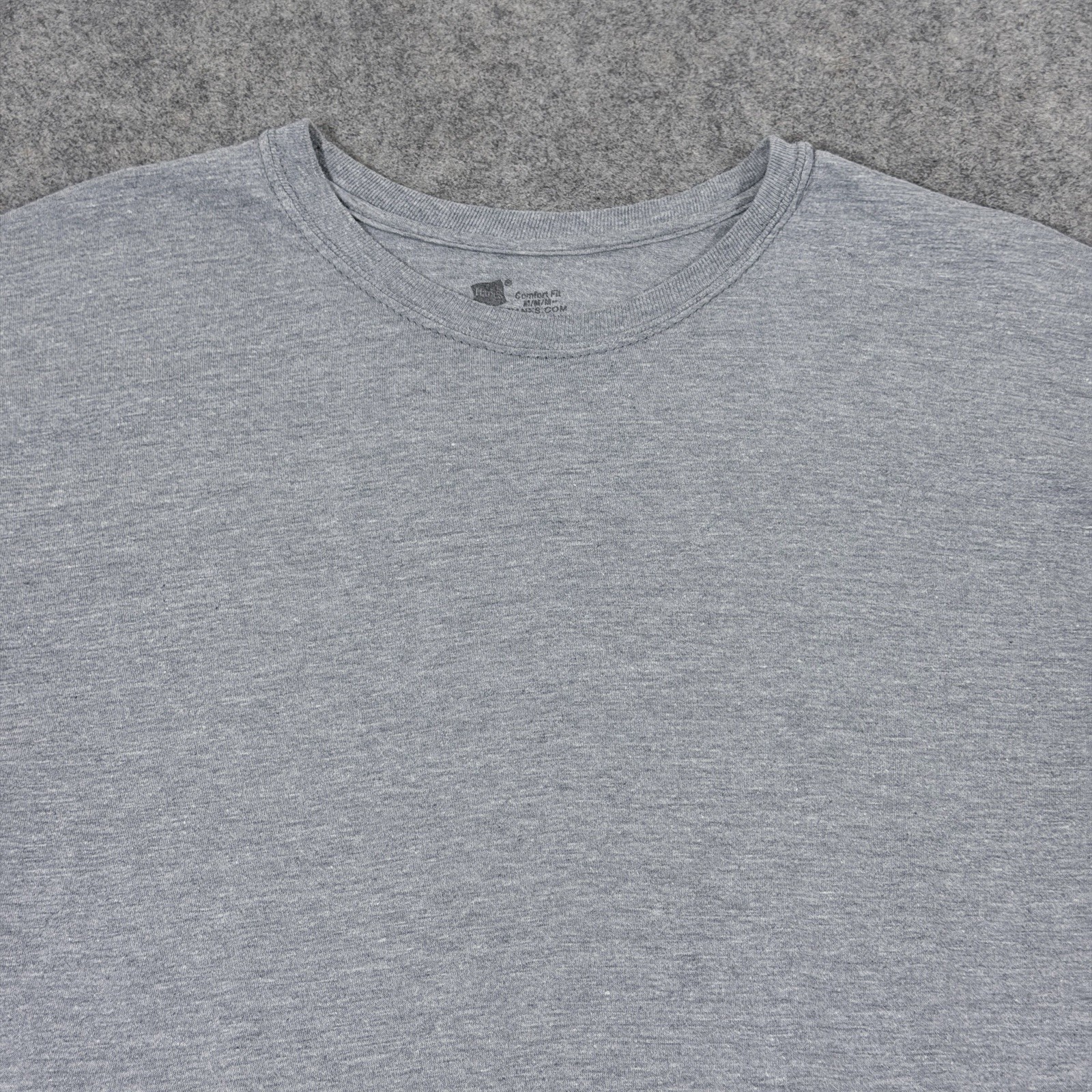 Hanes Comfort Fit Tagless Short Sleeve Casual T-Shirt Fit Men&rsquo;s Size Medium Gray