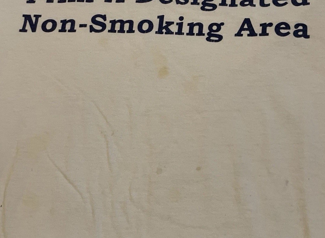 Vtg Im A Non Smoking Area Faded Distress Shirt XXL Funny Saying Drugs Weed 90s