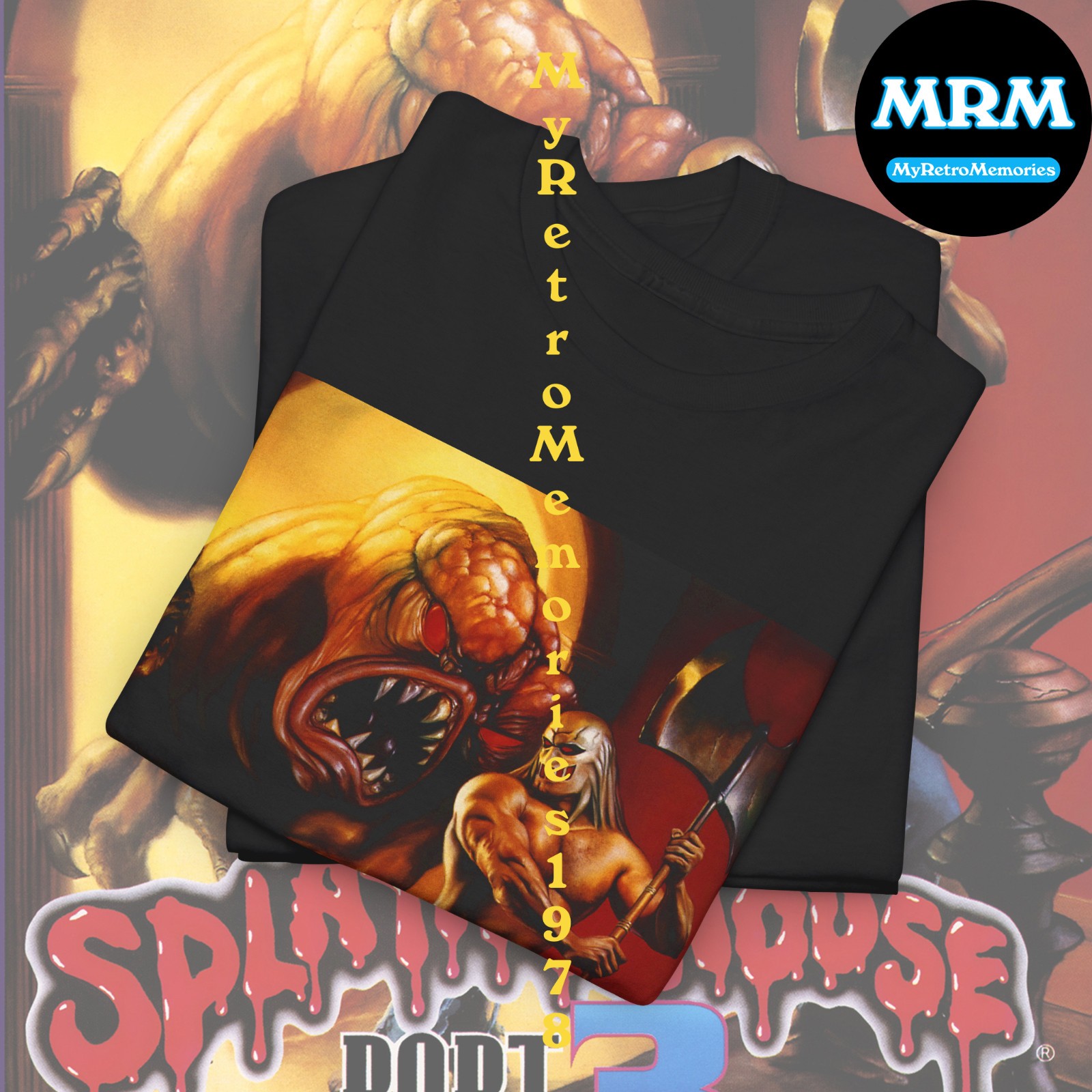 NEW Splatterhouse 3 Sega Genesis Box Art Design Black T-Shirt S-5XL Free S&H