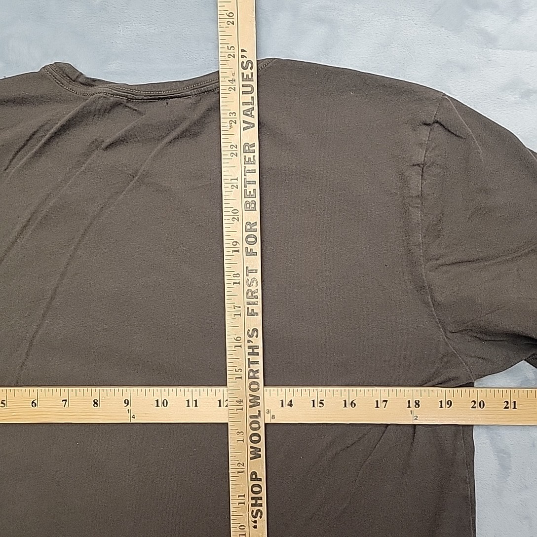 Fjall Raven Shirt Mens Medium Brown Ovik Crewneck Pocket Work Outdoors TEE