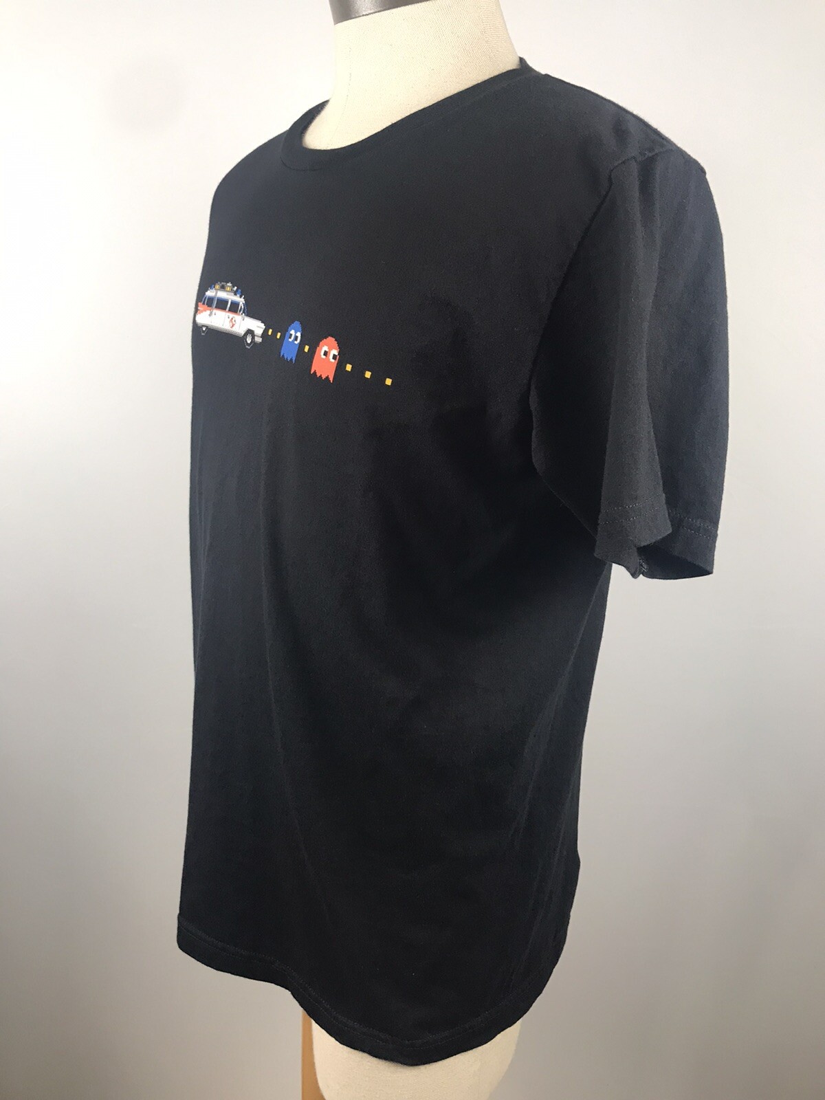 American Apparel T-Shirt Mens Large Crew Neck Tee Ghostbusters Play Pac-Man