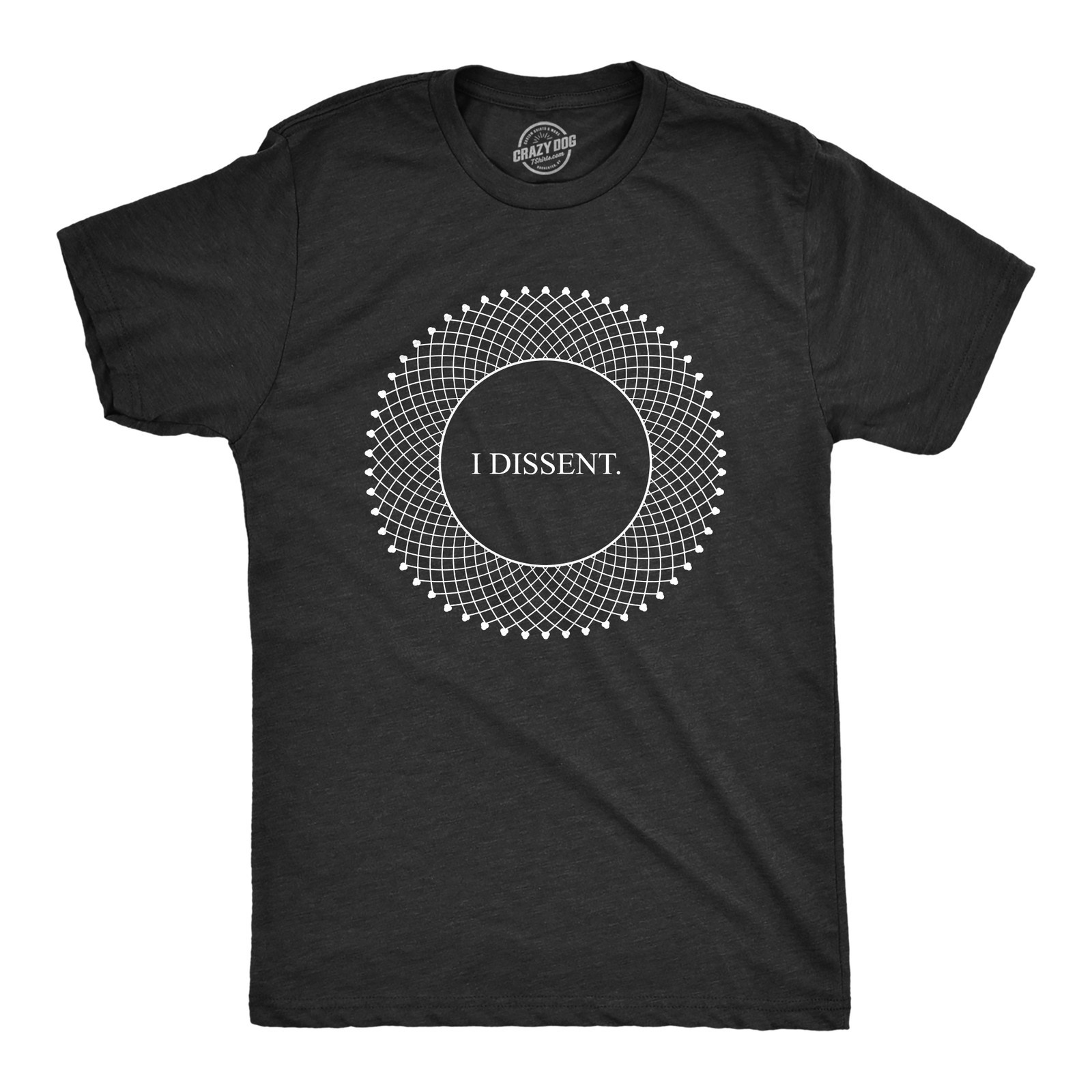 Mens I Dissent T Shirt RBG Ruth Bader Ginsburg Lace Collar Graphic Novelty Tee
