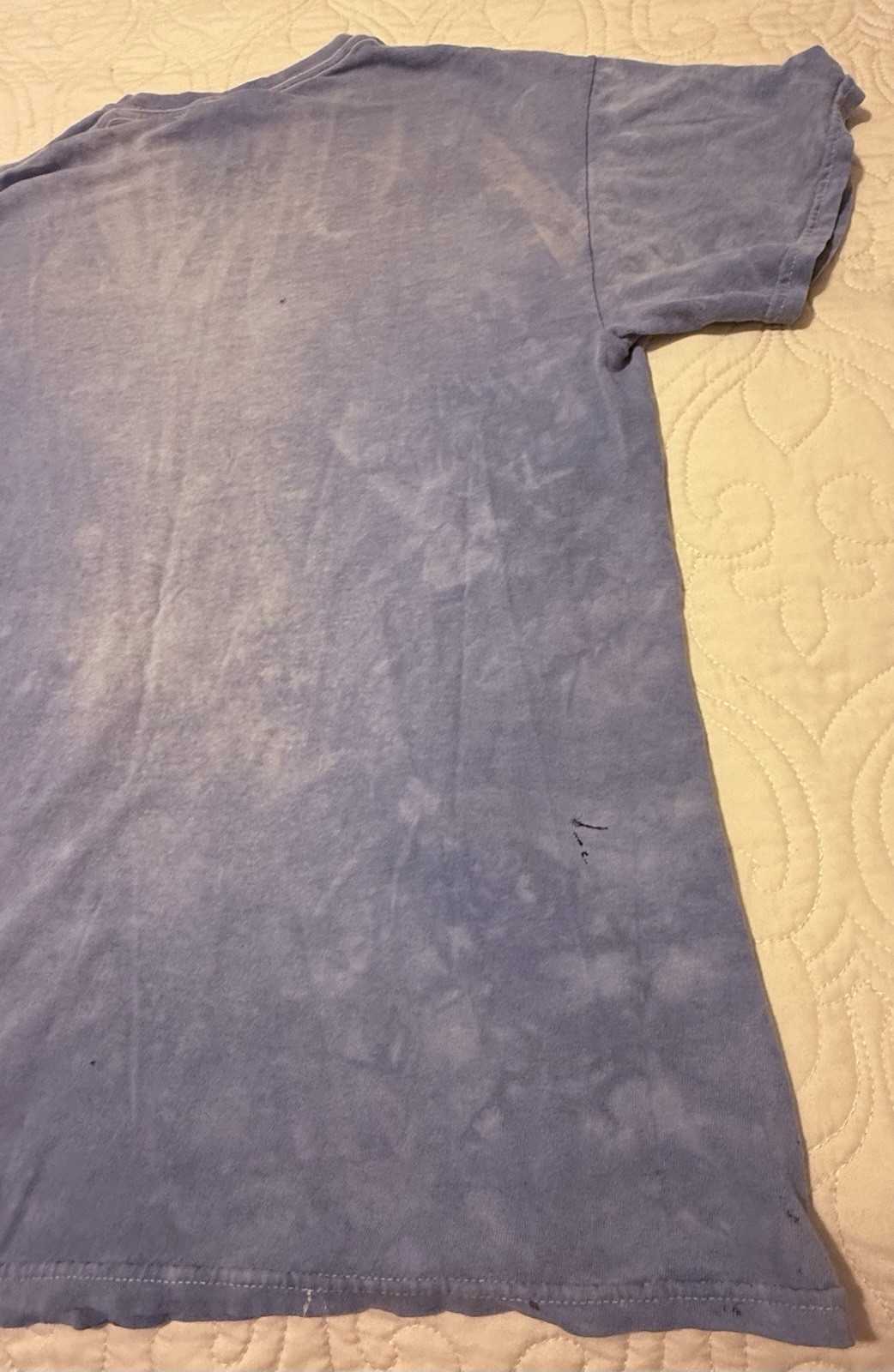 Native American Wolf Vintage Men’s Shirt Back To Earth Tie Dye Blue1990s *READ