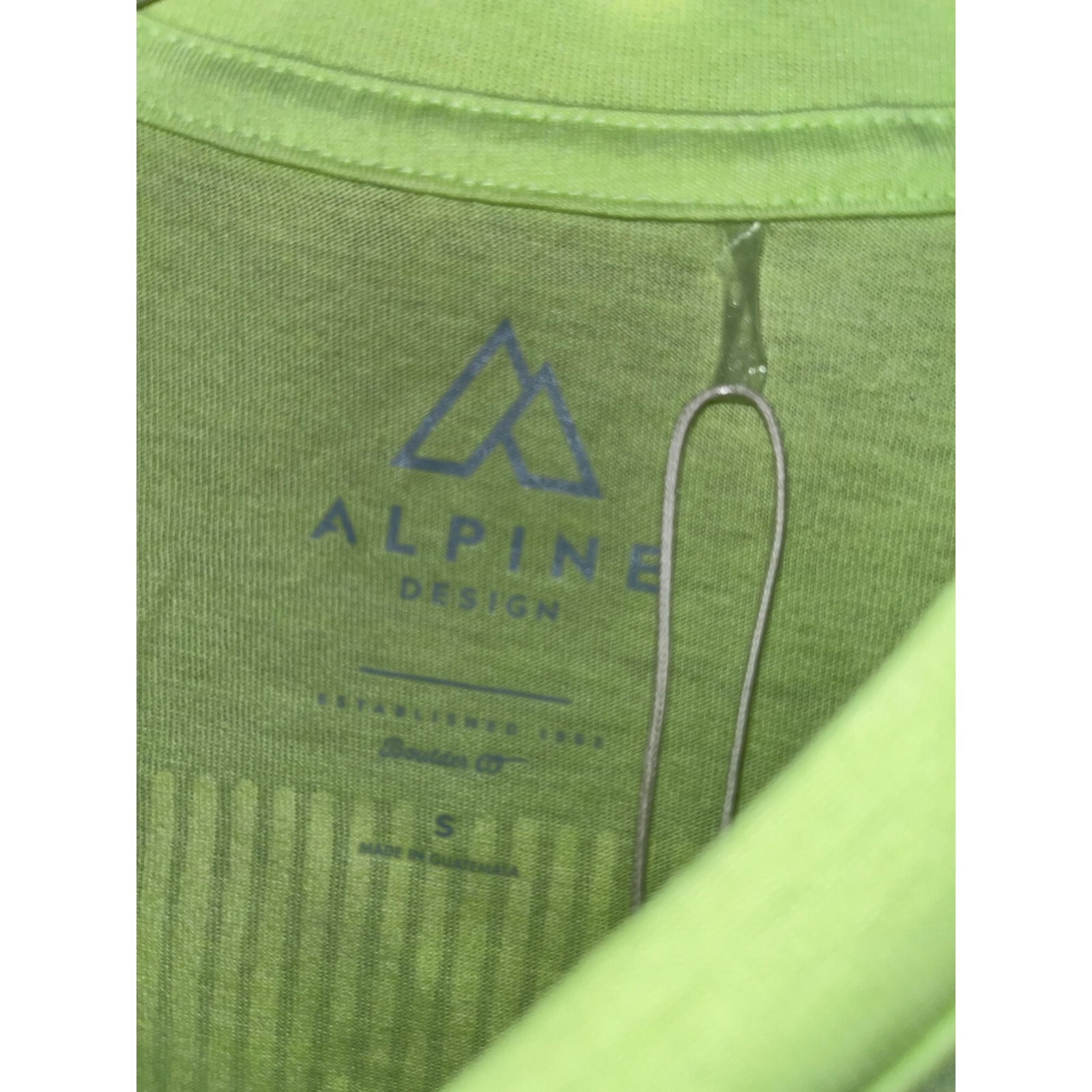 Alpine Design Men&rsquo;s Graphic Tee Lime Green Earth Africa World NWT Large 17008