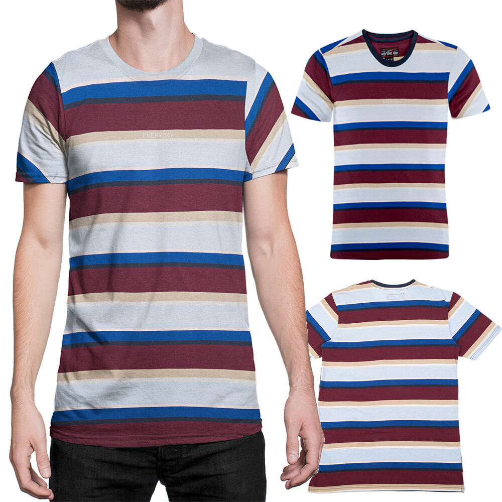 Beautiful Giant Men&rsquo;s Fashion Tie Dye T-Shirt Crew Neck Sport Wear Burgundy Blue