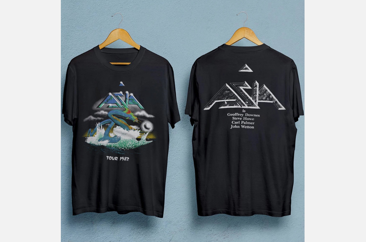 ASIA band Tour Men T-shirt Double-sided Black Unisex All sizes