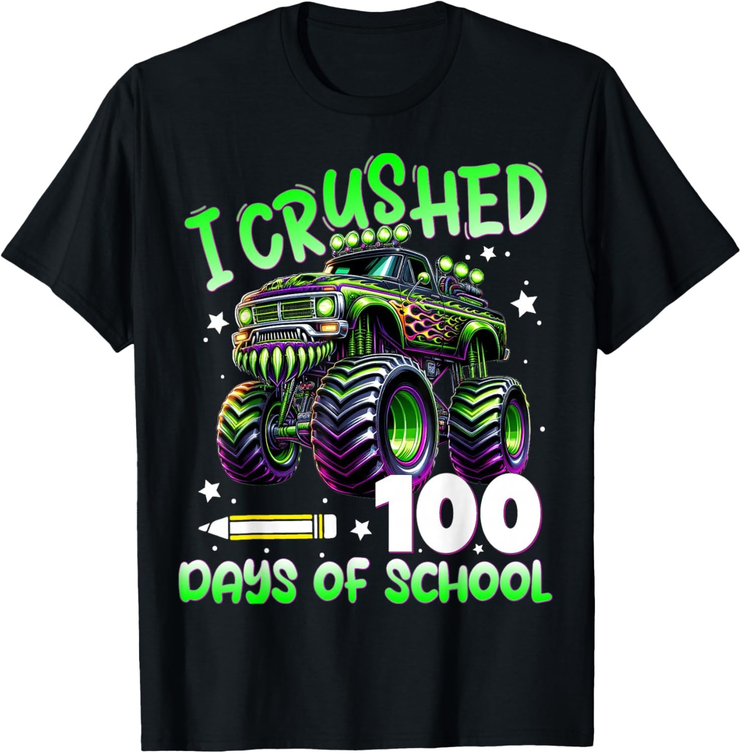 I Crushed 100 Days of School Truck 100th Day of School Boys Gift Unisex T-Shirt