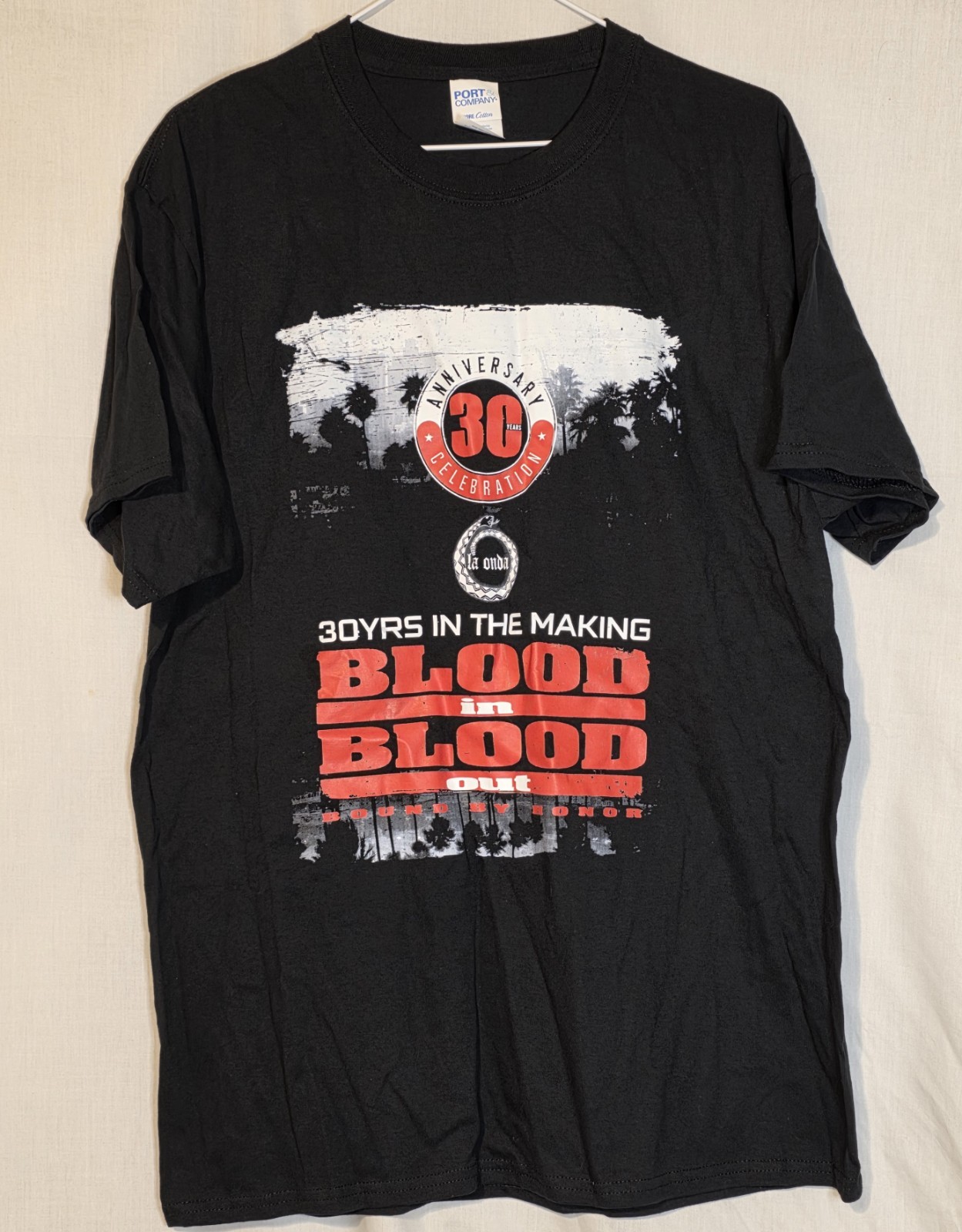 Blood In Blood Out Bond By Honor 30 Anniversary Men&rsquo;s Black Large T-Shirt