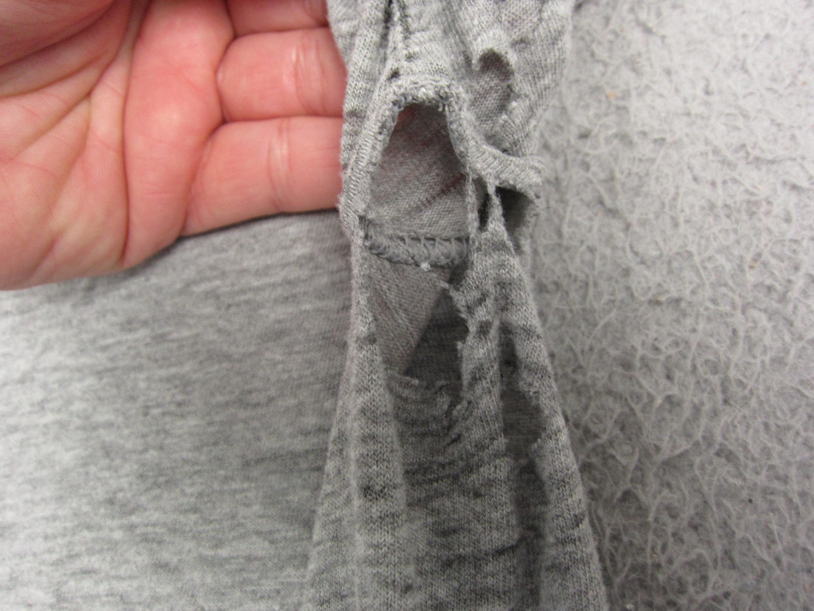 Vintage T Shirt Mens 2XL XXL Gray Blank Short Sleeve Basic Crew Neck Tee 70s 80s