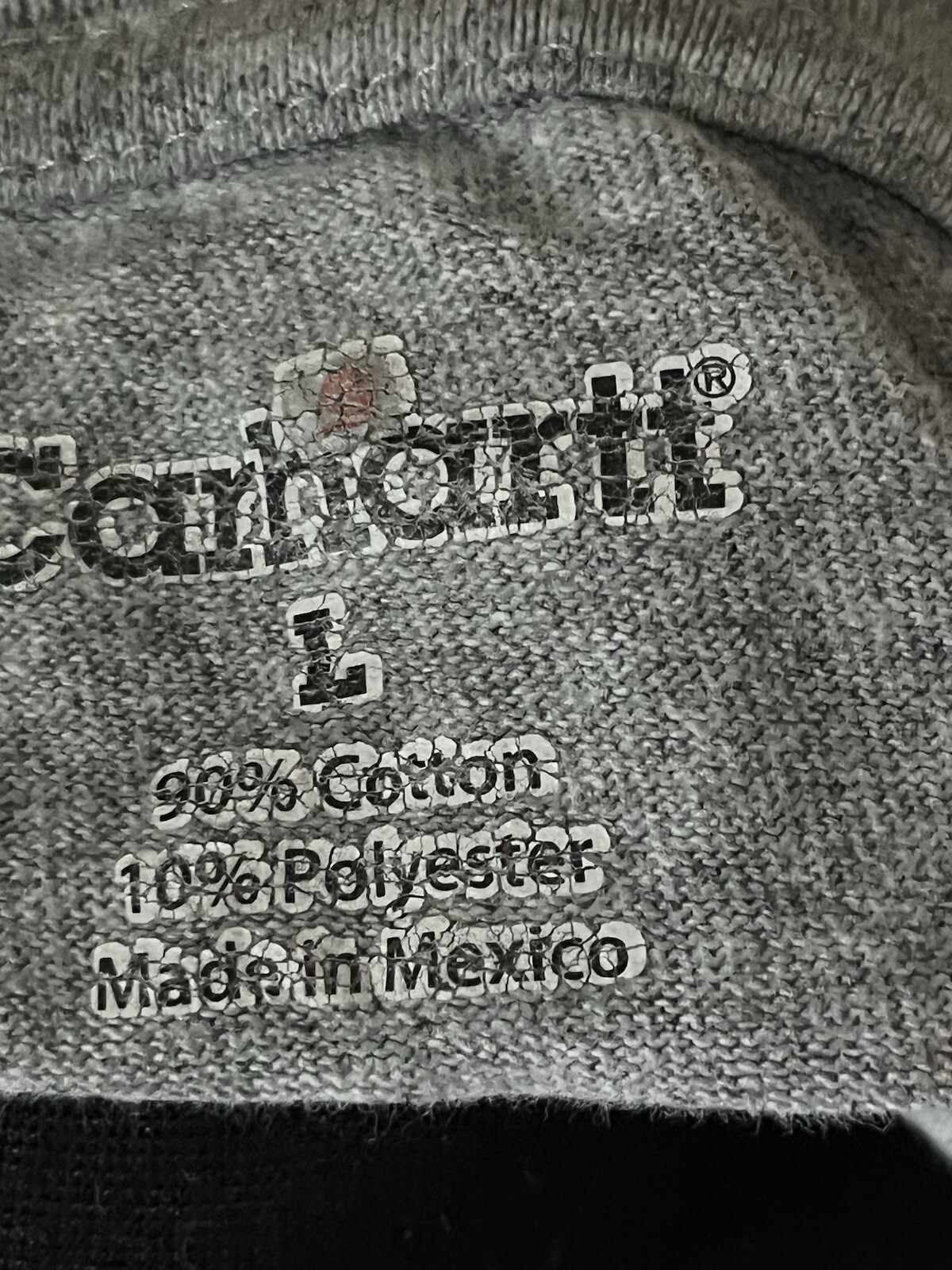 CARHARTT T-Shirt Grey Short Sleeve, Loose Fit Up To 48” Chest Large