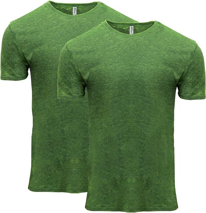Marky G Apparel Men&rsquo;s Cross Dye Short-Sleeve T-Shirt (2 Pack), Emerald, X-Large