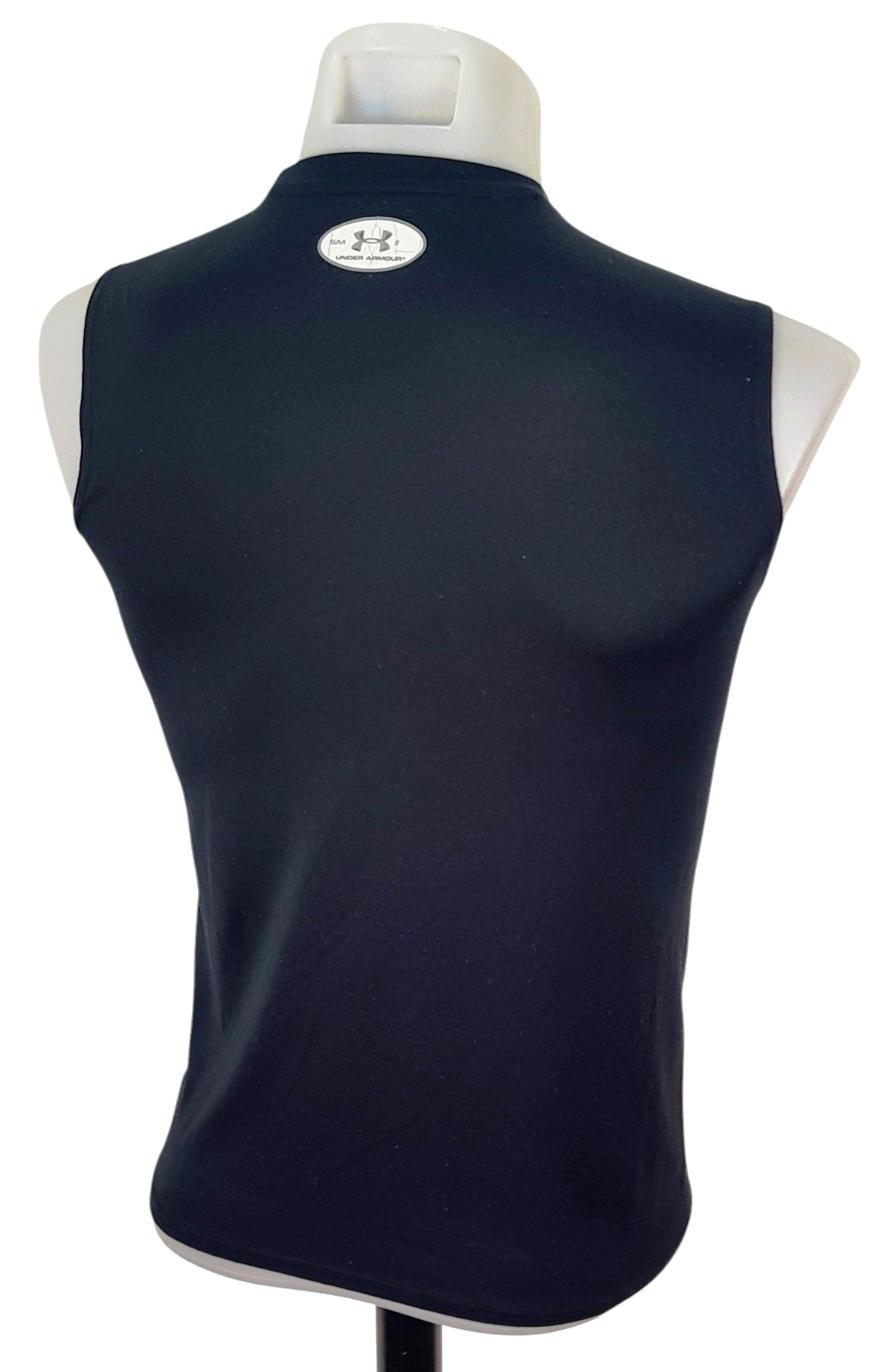 UNDER ARMOUR HEATGEAR Mens Black SLEEVELESS SPORTS TOP VEST Stretch – S -RRP £35