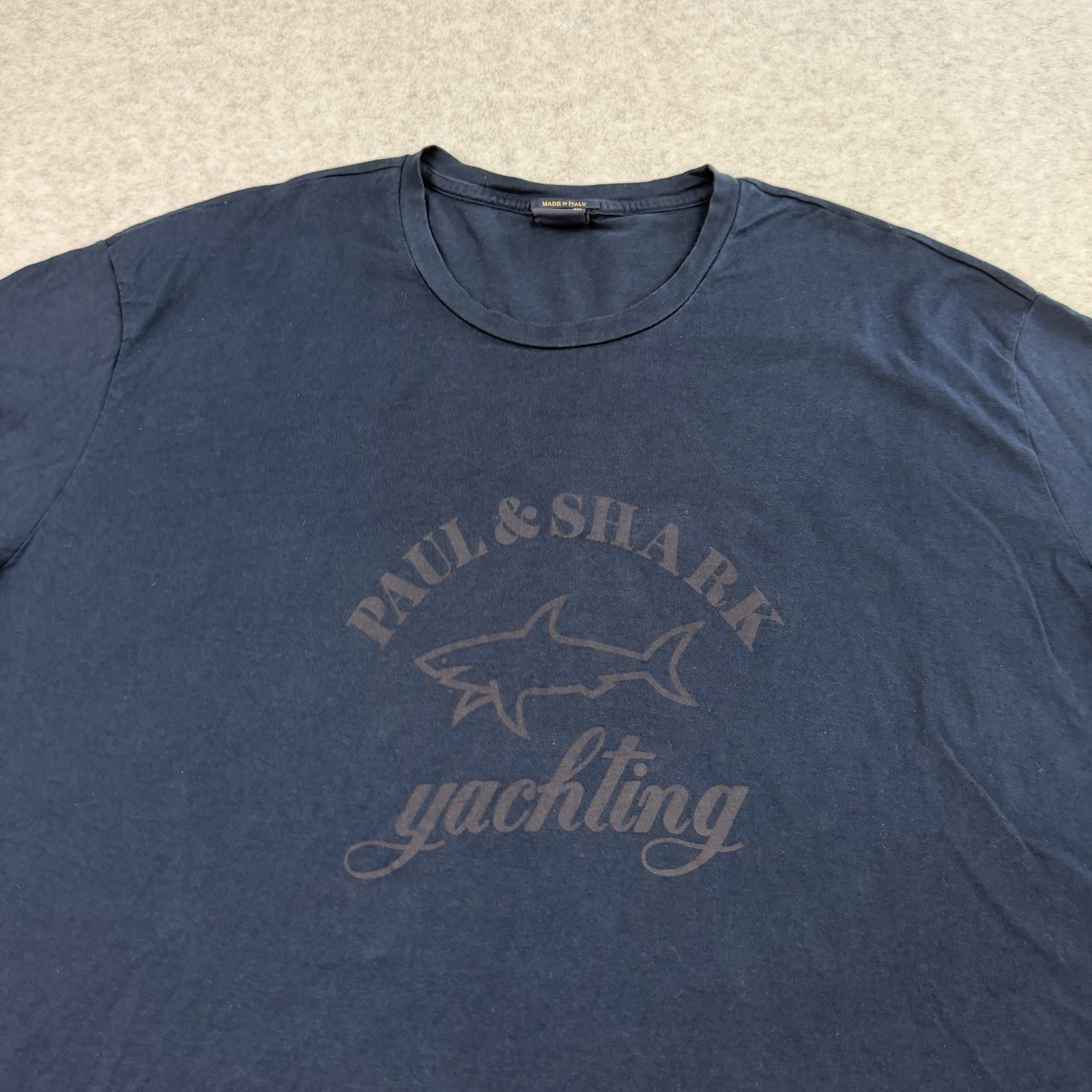 Paul & Shark Yachting T Shirt Mens 5XL Blue Cotton Graphic Print Made in Italy