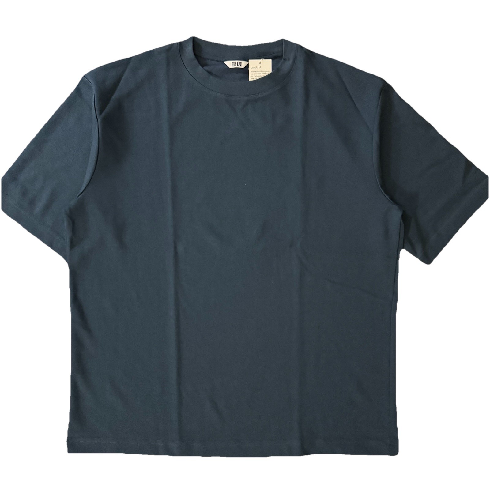 Uniqlo U AIRism Cotton Crew Neck Oversized T-Shirt 67 Blue Size XXS