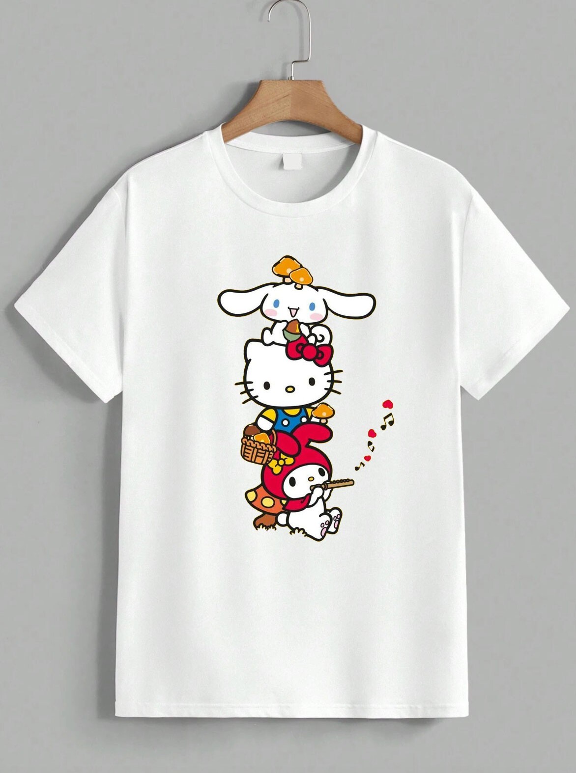 Sanrio Hello Kitty My Melody Cinnamoroll Cartoon Graphic T-Shirt Gift Unisex