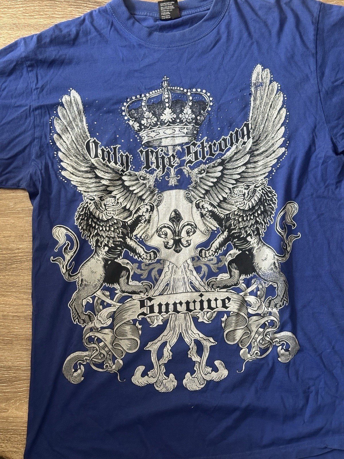 only the strong survive affliction type mens studded shirt size xl