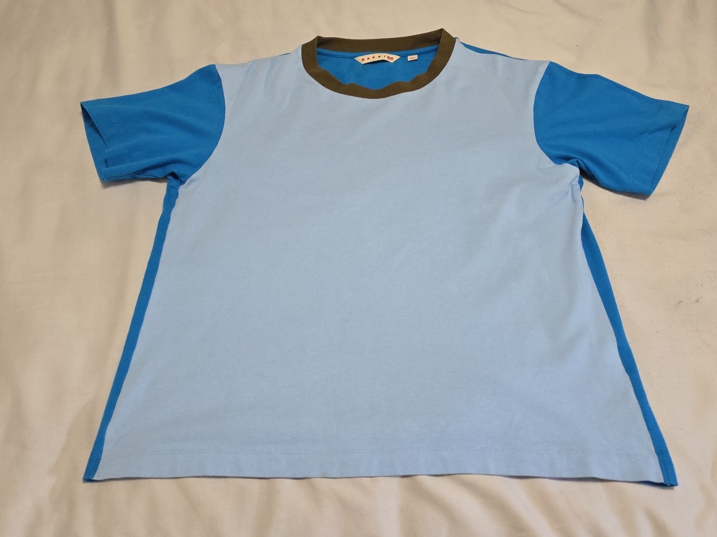 Marni x Uniqlo ColorBlock Two Tone Short Sleeve Boxy Tshirt SZ XS