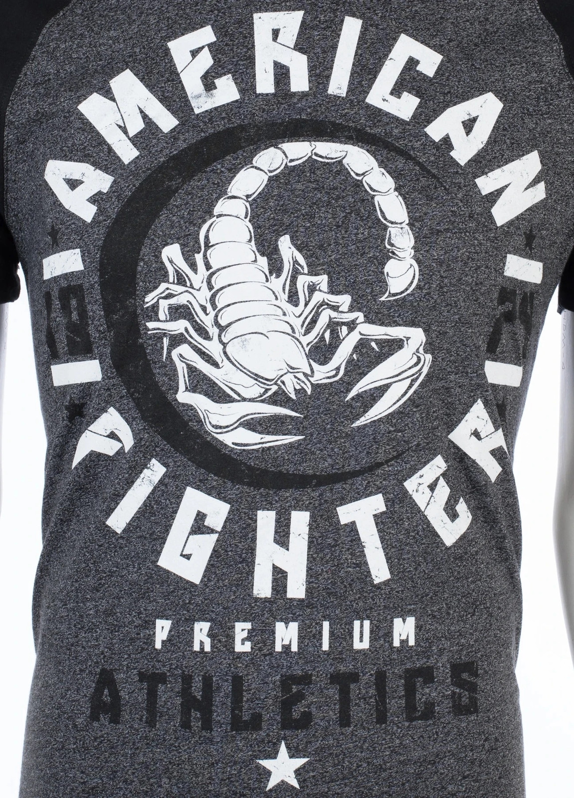American Fighter Mens T-Shirt MICHIGAN Athletic BLACK GREY Biker MMA