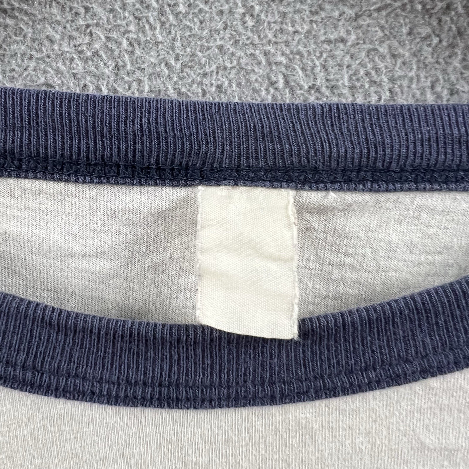 Vintage American Eagle Shirt Mens Large White Blue Reversible Y2K Raglan Skater
