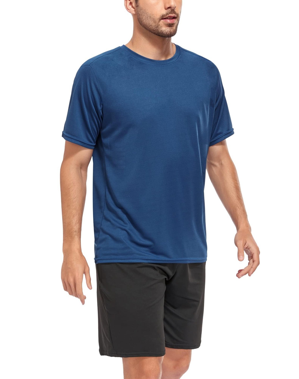 5 Pack Men Mesh Workout Shirts Dry Fit Quick Dry Athletic Tee