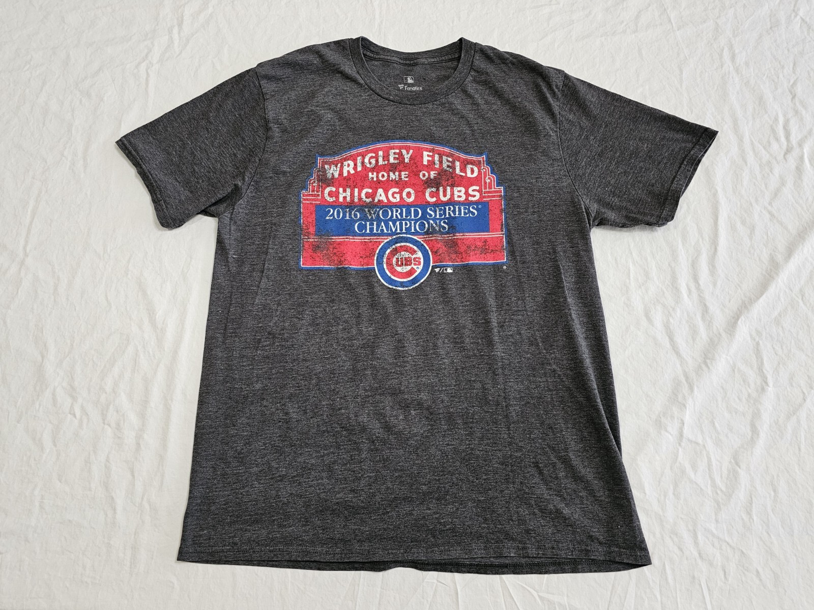 Men&rsquo;s Chicago Cubs Shirt L 2016 World Series MLB Baseball Retro Sports Tee CHC