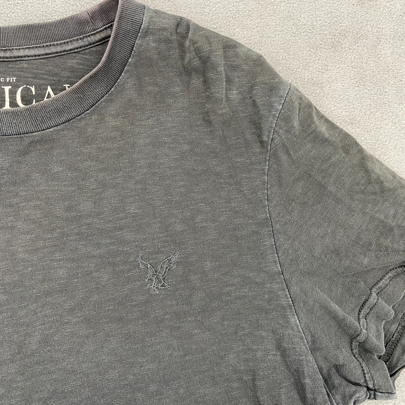 American Eagle Outfitters T Shirt Mens Large Gray Space Dye Cotton Athletic Fit