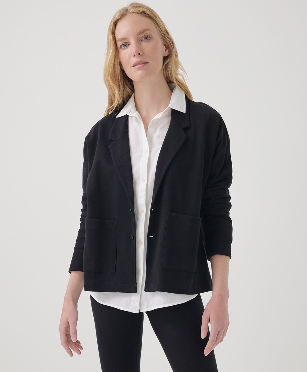 Pact Women&rsquo;s Airplane Relaxed Blazer Wheat Heather 3X-Large Top Outerwear