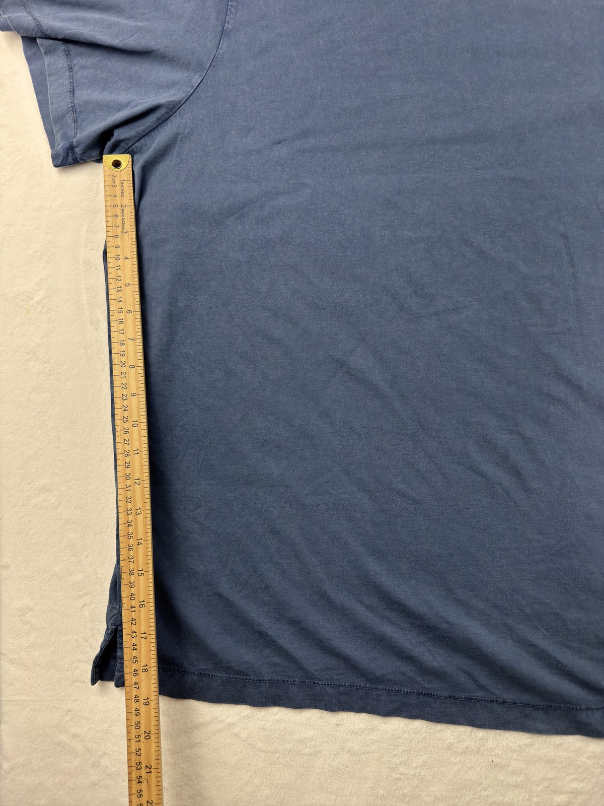 Caribbean Shirt Mens Big 3X Blue Supima Cotton Pocket Crew Neck Tee Tagless