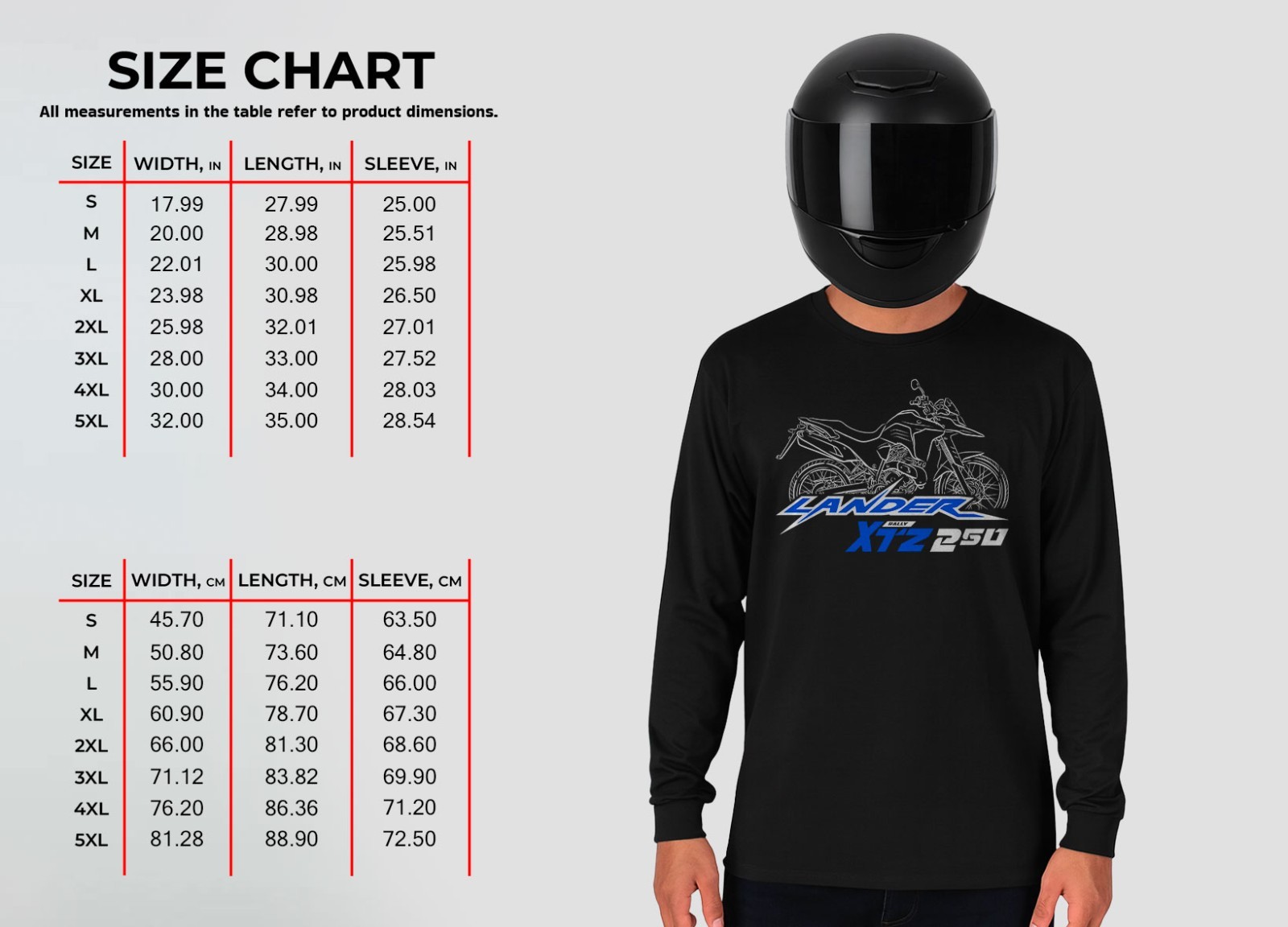For Yamaha XTZ 250 Rally Lander 2025 fans – Long Sleeve T-shirt