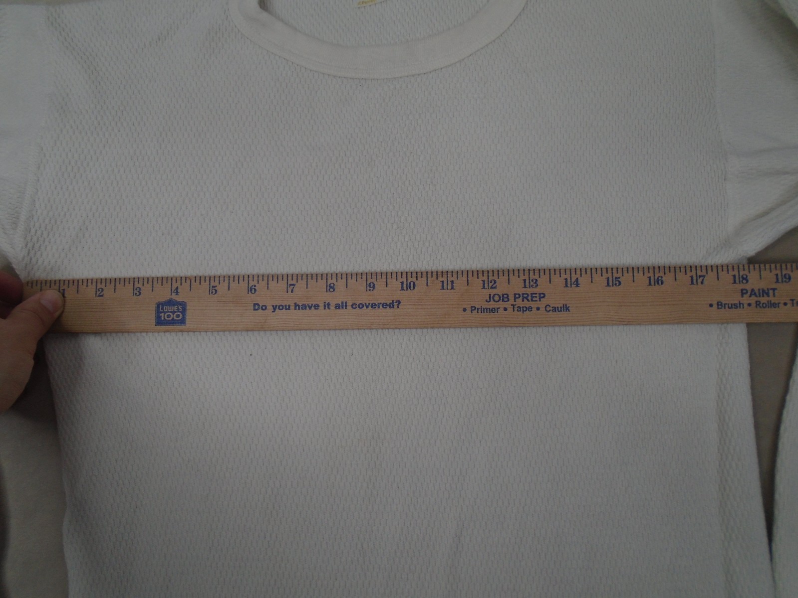 Vintage 70s JC Penny Waffle Knit Thermal Shirt XL 100% Combed Cotton Grunge *