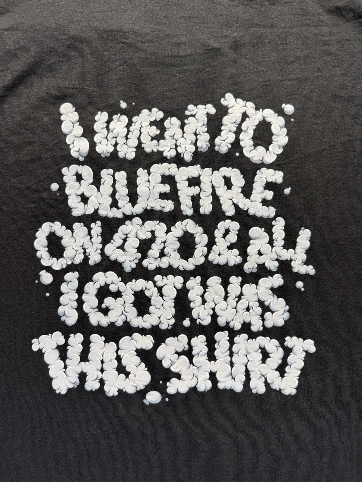 Bluey Parody graphic t-shirt mens Large black cartoon bong humor tee