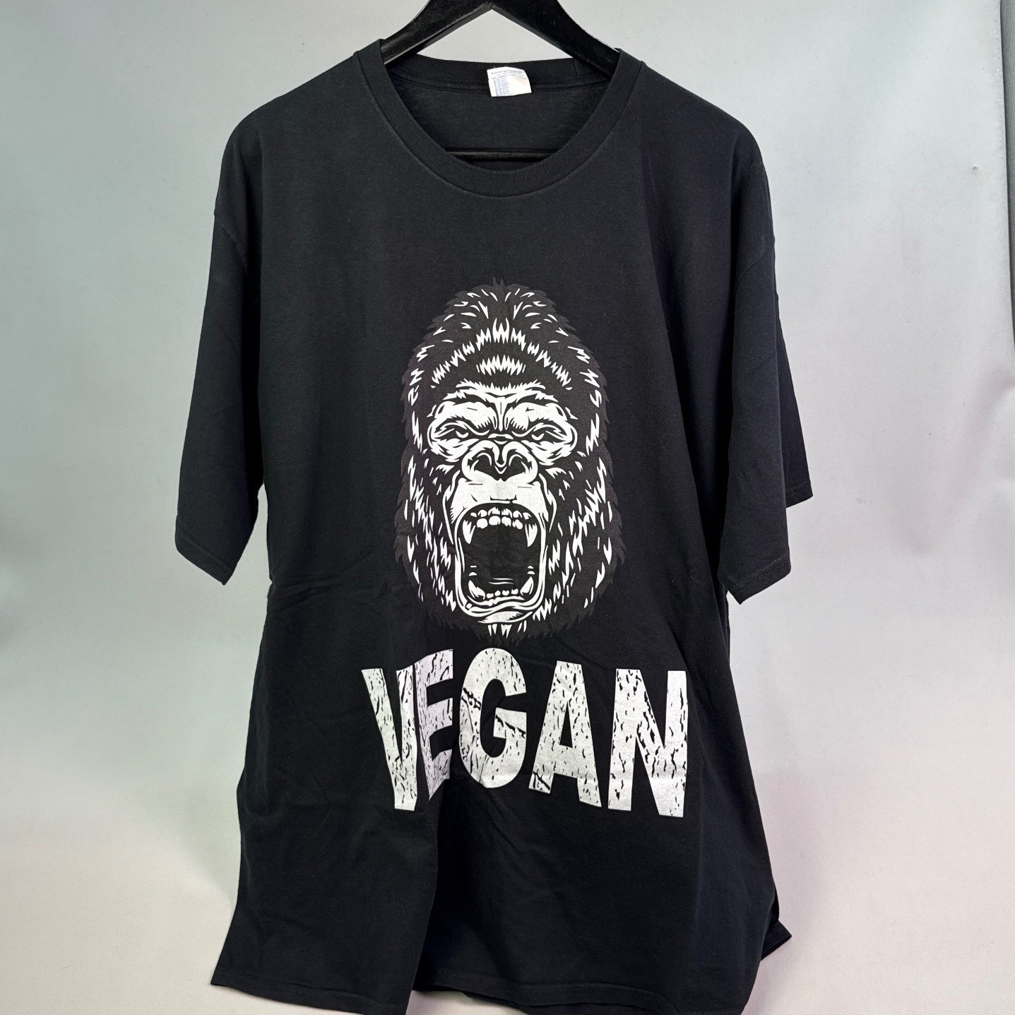 Port & Company Mens Vegan Gorilla Graphic T-Shirt Black Cotton PC540 Size 3XL