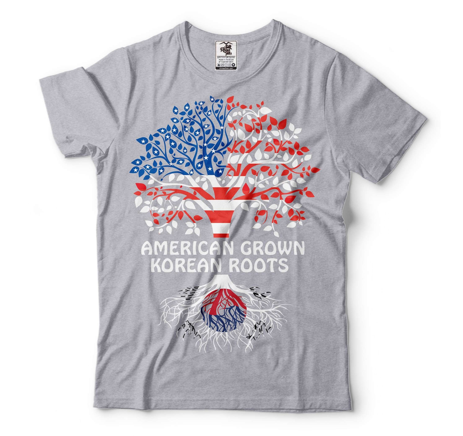 American Grown Korean Roots Shirt South Korea USA Shirts South Korea Flag Tee